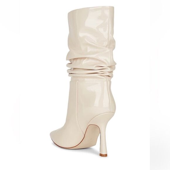 NWOB Jeffrey Campbell Guillo Pointed Toe Slouchy Boots in Ivory Patent size 8.5 - Picture 3 of 14